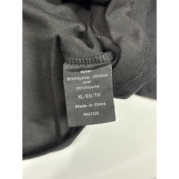 Omni Wool Shirt Men's Large Black Base Layer Wool Blend Crew Neck Long Sleeve - Picture 9 of 13